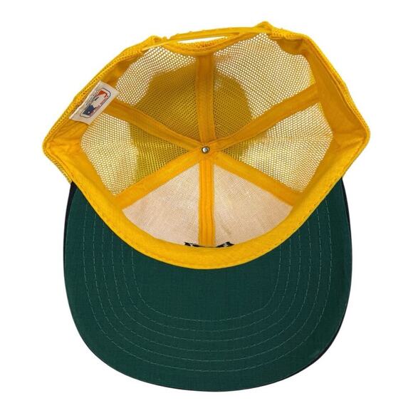 Vintage 80’s 90’s Pittsburgh Pirates Snapback Trucker Hat Cap MLB U.I.I. Yellow - Picture 8 of 11